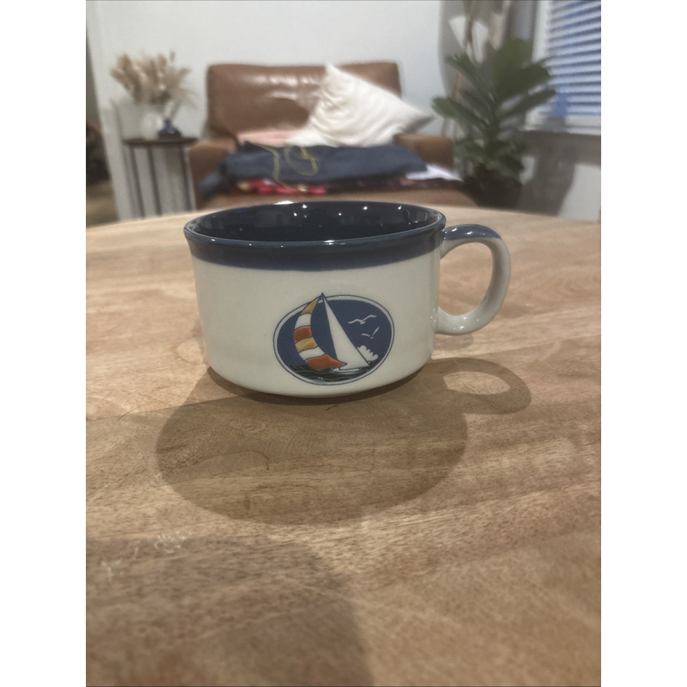 SAIL BOAT AT SEA COFFEE MUG BOATING MUG Art Deco Print Mug